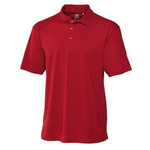 Cutter & Buck CB Drytec Solid Red Mens Short Sleeve Polo